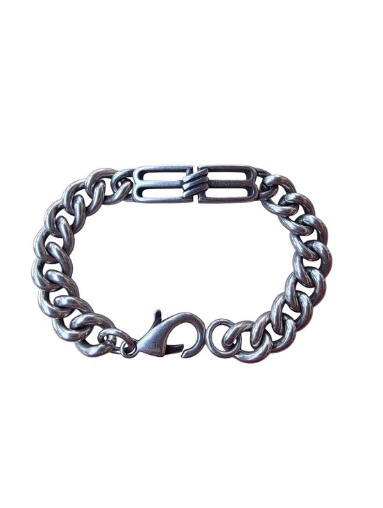 Balenciaga Other - Balenciaga BB Icon Gourmette Bracelet in Antique Silver Unisex  (Retails $550)